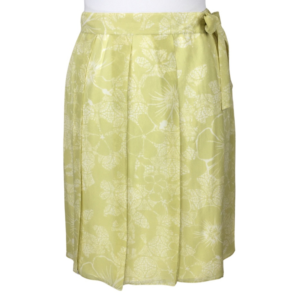 TOMMY BAHAMA Vintage Silk Pleated Floral Tropical Hawaiian Wrap Mini Skirt 4
